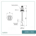 Sensor de nivel LD361-1-M12 EICOS - Esquema- boya 100mm